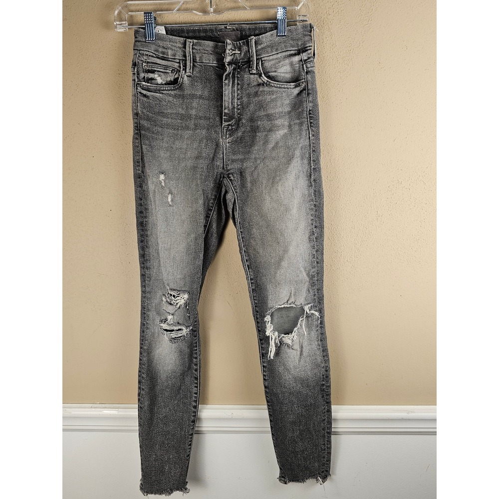 Mother Womens Scene Of The Crime High Waisted Looker Ankle Chew Jeans 25